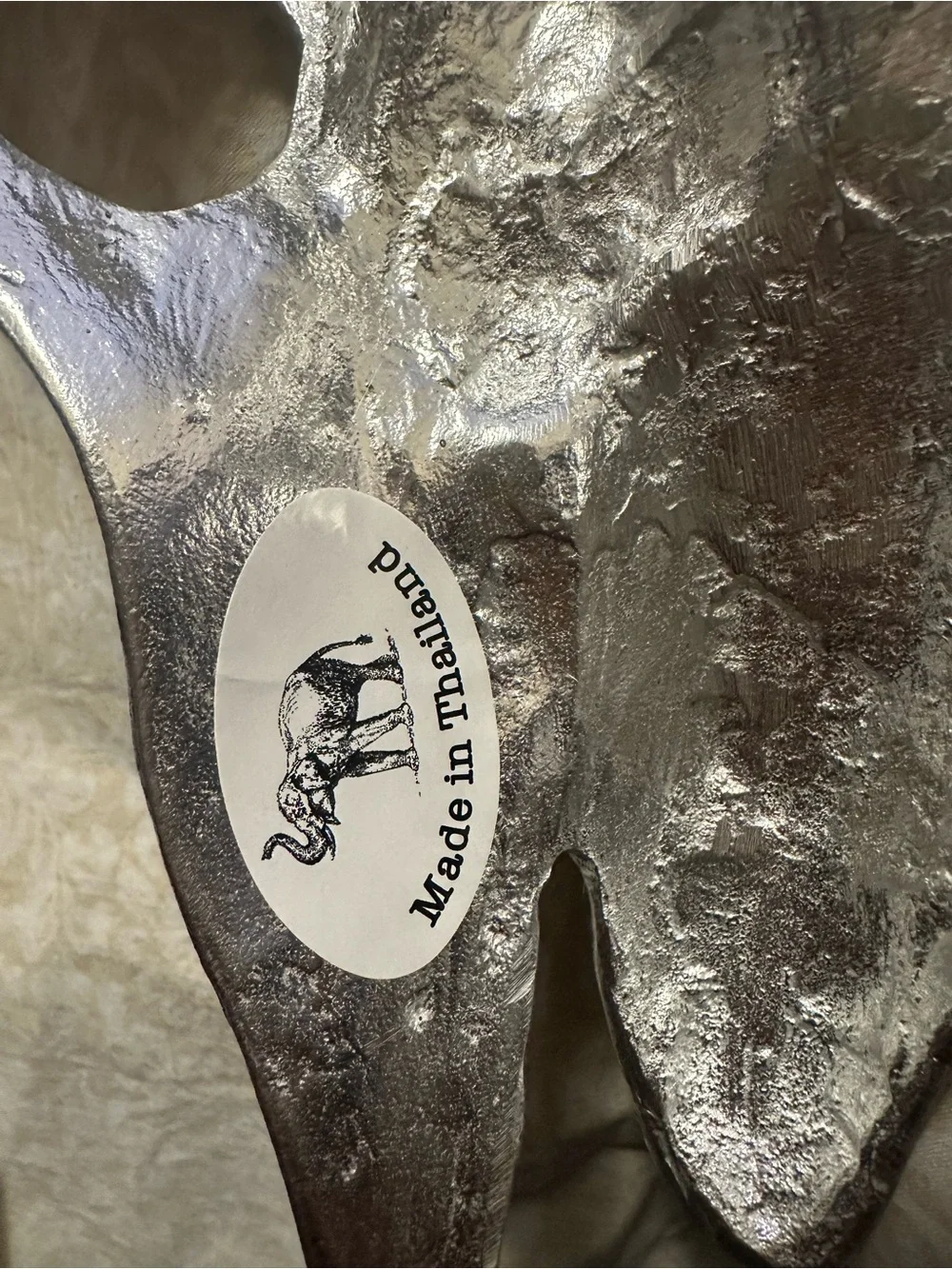Ashland metallic Western Theme Steer skull wall art Shiny Silver Finish